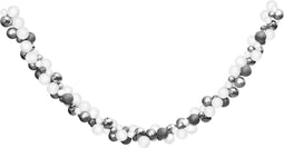 vidaXL - Kerstslinger - ballen - 175 - cm - polystyreen - wit - en - grijs