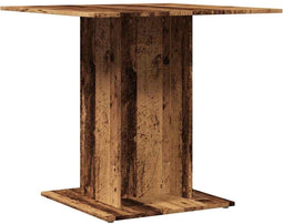vidaXL - Eettafel - 80x80x75 - cm - bewerkt - hout - oud - houtkleurig