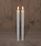 Anna's Collection - wit - 21 cm - led kaars met flikkerende vlam - led dinerkaars - 2 stuks - ledkaarsen