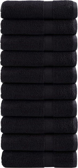 vidaXL - Handdoeken - SOLUND - 10 - st - 600 - g/m² - 50x100 - cm - zwart