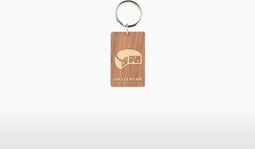 Houten Sleutelhanger - Kaas - Walnoot & Esdoorn