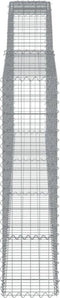 vidaXL - Schanskorven - 6 - st - gewelfd - 400x30x120/140 - cm - ijzer