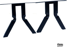 Y tafelpoot eettafel metaal 8x8 cm Set - Zwart