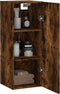 vidaXL - Wandkast - 34,5x34x90 - cm - bewerkt - hout - gerookt - eikenkleurig
