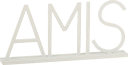 J-Line decoratie Amis - metaal - wit