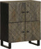 vidaXL - Dressoir - 60x33x75 - cm - massief - mangohout - zwart