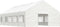vidaXL - Prieel - met - dak - 11,15x5,88x3,75 - m - polyetheen - wit