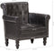 vidaXL Fauteuil echt geitenleer zwart