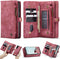 Caseme - Vintage 2 in 1 portemonnee hoes - Geschikt voor Samsung Galaxy S21 FE - Rood