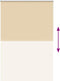vidaXL - Rolgordijn - verduisterend - 150x230 - cm - stofbreedte - 146,6 - cm - beige