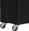 vidaXL - Plantenbak - verhoogd - met - 4 - potten - 80x22x79 - cm - poly - rattan - bruin
