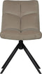 WOOOD Vinny Draaibare Eetkamerstoel - Velvet - Zand - 80x48x45