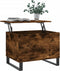vidaXL - Salontafel - 60x44,5x45 - cm - bewerkt - hout - gerookt - eikenkleurig