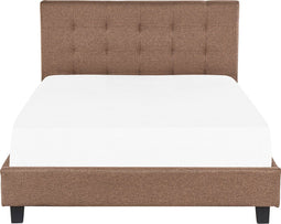 ROCHELLE - Tweepersoonsbed - Bruin - 140 x 200 cm - Polyester