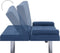 vidaXL - Slaapbank - met - twee - kussens - polyester - blauw