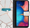 iMoshion Hoesje Geschikt voor Samsung Galaxy A20e Hoesje Met Pasjeshouder - iMoshion Design Softcase Bookcase - Wit / Meerkleurig / Goud / White Graphic
