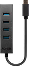 Lindy 43325 - USB-C Multiport Hub - 4x USB 3.2 Gen 1 - Grijs
