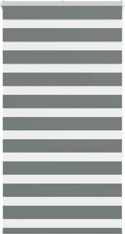 vidaXL - Zebra - rolgordijn - 85x150 - cm - stofbreedte - 80,9 - cm - donkergrijs