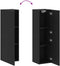 vidaXL - TV-meubel - Zwart - Eiken - 30,5x30x110 - cm - Gefabriceerd - Hout
