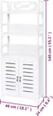 vidaXL - Vitrinekast - 46x24x140 - cm - massief - paulowniahout - wit
