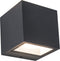 LUTEC Gemini Square Small - Wandlamp voor buiten - Up & Down - Aluminium armatuur - LED - 850 Lumen - 9W - 4000K wit licht - Donkergrijs