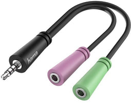 Hama 00200352 - 3,5mm analoge kabel - 15cm - Zwart