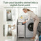 SoBuy BZR21-II-W - Smalle Badkamerkast - Wasgoedkast met Uittrekbare Mand - Wit 40x90x38cm