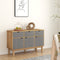vidaXL - Dressoir - OTTA - 114x43x73,5 - cm - massief - grenenhout - bruin - en - grijs