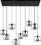 Atmooz - Hanglamp Noury - Industrieel - Woonkamer / Slaapkamer / Eetkamer - Plafondlamp - Zwart - Hoogte 130cm - Metaal