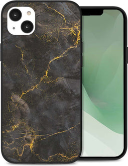 iMoshion Hoesje Geschikt voor iPhone 14 Plus Hoesje Siliconen - iMoshion Design hoesje - Zwart / Black Marble