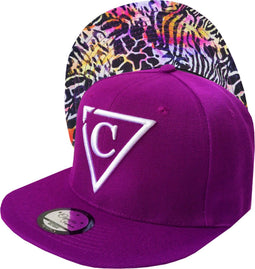 Capiche® Snapback Pet Heren – Gekleurde Safari – Paars – Verstelbaar met Druksluiting – Sportcap – Baseball Cap – Mannen Cap