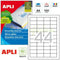 Klevende etiketten Apli 1285 100 Lakens 48,5 x 25,4 mm Wit