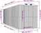 vidaXL - Tuinschuur - 192x606x223 - cm - gegalvaniseerd - staal - groen