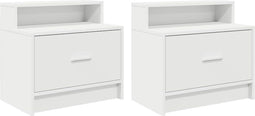 vidaXL - Nachtkastjes - 2 - st - met - lade - 51x31x47 - cm - wit
