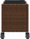 vidaXL - Plantenbak - met - wielen - 3 - potten - 107x32x38 - cm - poly - rattan - bruin