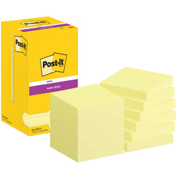 Post-it - Memoblok post-it 654 super sticky 76x76mm geel