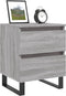 vidaXL - Nachtkastjes - 2 - st - 40x35x50 - cm - bewerkt - hout - grijs - sonoma - eiken