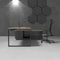 Directiebureau Cube Hoekcombinatie incl ladenblok met 3 laden. Met zwevend blad. Uitvoering links.