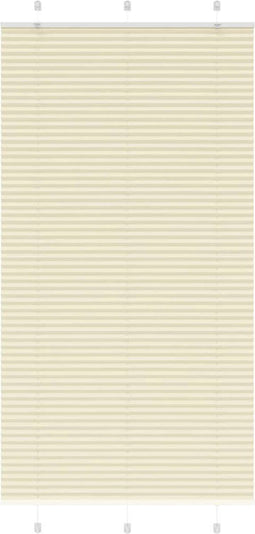 vidaXL - Plissé - rolgordijn - 105x200cm - stofbreedte - 104,4cm - polyester - crème