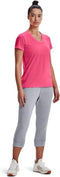 Under Armour Tech SSV - Dames Sportshirt - Sneldrogend - Cerise (M)