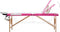 vidaXL - Massagetafel - inklapbaar - 3 - zones - hout - wit - en - roze