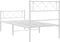 vidaXL - Bedframe - met - hoofd- - en - voeteneinde - metaal - wit - 90x200 - cm
