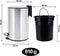 BADIONA Prullenbak - Pedaalemmer - Softclose Deksel & Uitneembare Binnenemmer - 5 Liter - Zilver Zwart - 22 x 22 x 29 cm