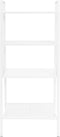 vidaXL - Ladder - boekenkast - 4 - schappen - metaal - wit