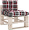 vidaXL - Palletkussens - 2 - st - ruitpatroon - stof - rood