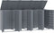 vidaXL - Containerberging - voor - 4 - containers - 276x79x117 - cm - staal - grijs