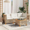 vidaXL - Tuinbank - 3-zits - met - kussens - poly - rattan - beige