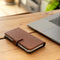 Selencia Hoesje Geschikt voor Samsung Galaxy Note 10 Hoesje Met Pasjeshouder - Selencia Echt Lederen Bookcase - Lichtbruin