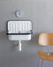 Alape Ag serie - Plaatstalen uitstortgootsteen - Stootrand - Wit blauw