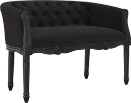 vidaXL - Bankje - 98x56x69 - cm - fluweel - zwart